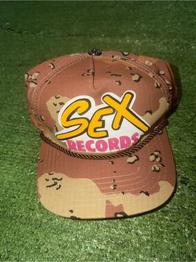 Sex Records Camo Trucker Hat - Brown